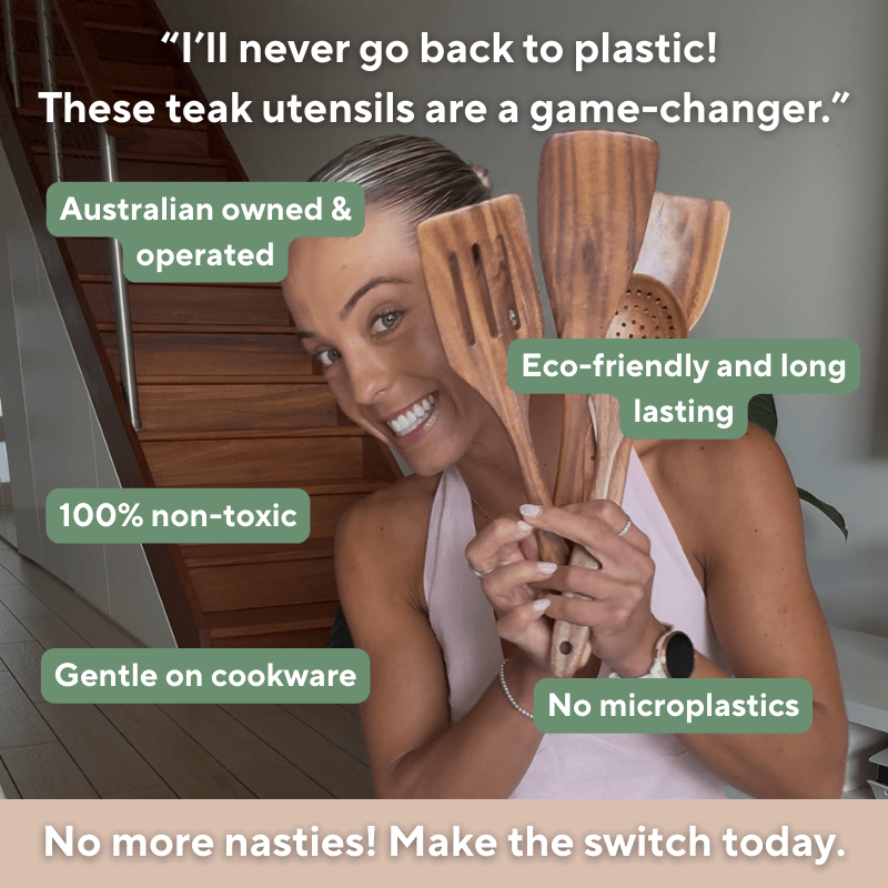 7 Piece Non-Toxic Teakwood Utensil Set