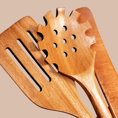 10 Piece Non-Toxic Teakwood Utensil Set