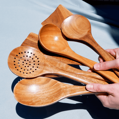 Non-Toxic Teakwood Utensil Set (7 piece)