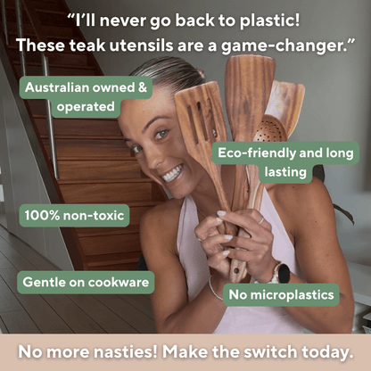 Non-Toxic Teakwood Utensil Set (7 piece)