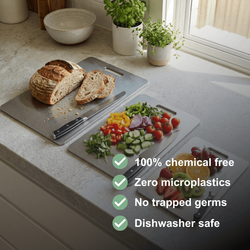 Salt & Sage™ Premium Stainless Steel Cutting Board