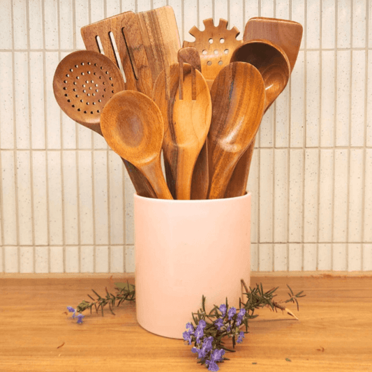 Salt & Sage™ | Non-Toxic Teak Utensil Set